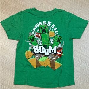 Minecraft Green Creepers Graphic Kids T-Shirt